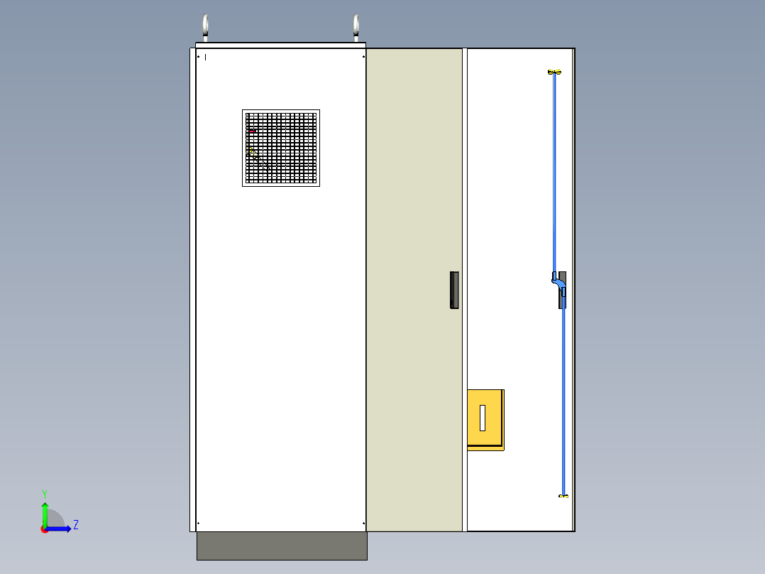双电源刀开关风机控制柜左视图