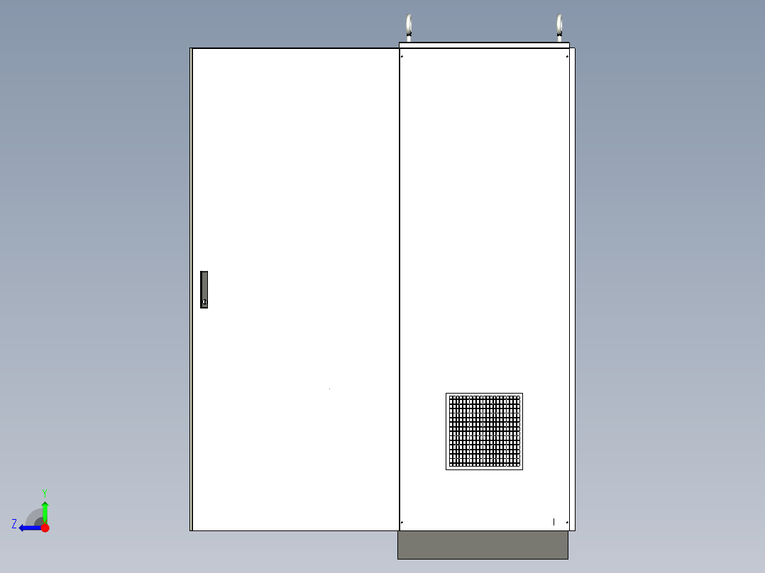 双电源刀开关风机控制柜右视图