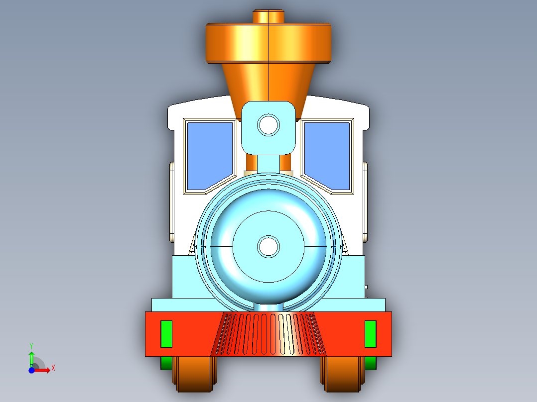 B2004466-火车头玩具前视图