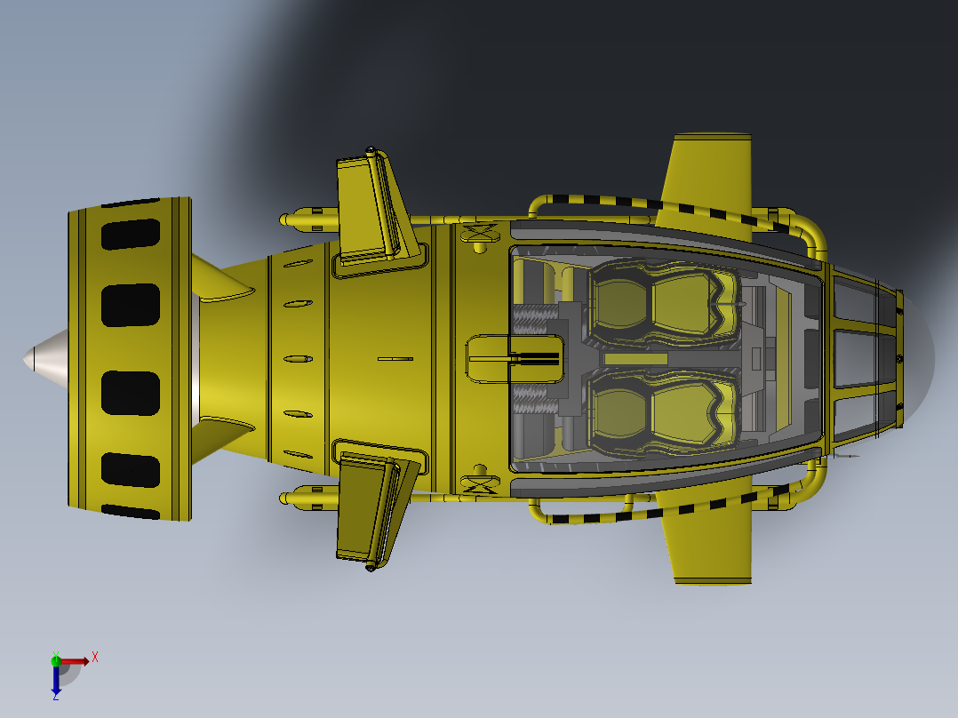 潜水艇(24)俯视图