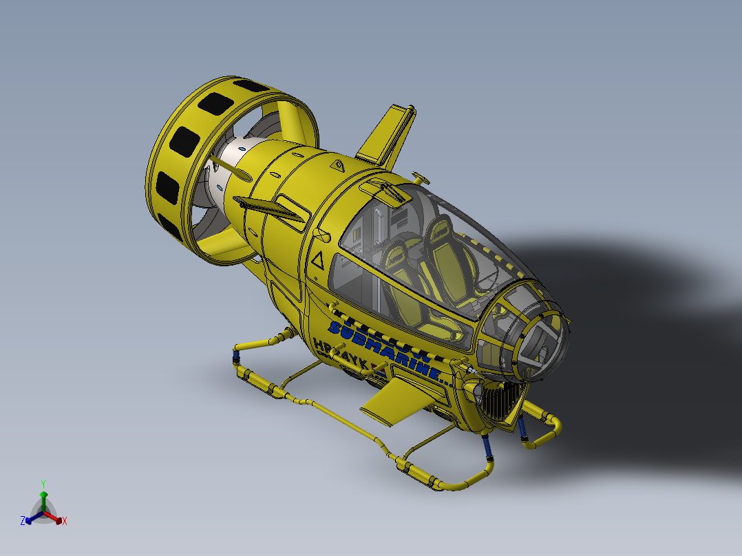 潜水艇(24)正等轴测图