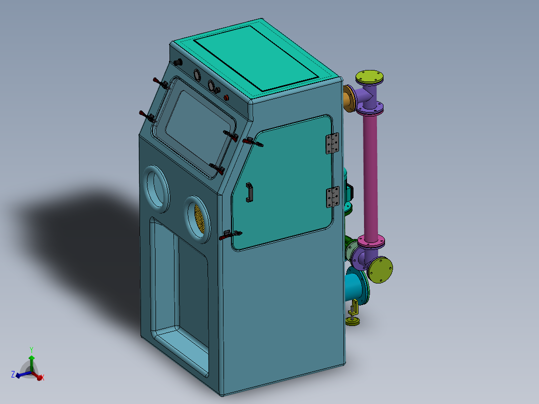箱式手动喷砂机