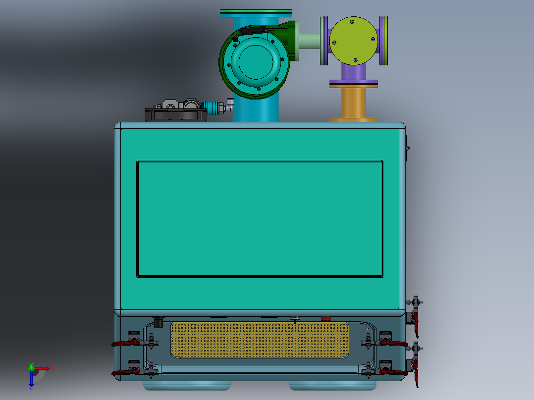 箱式手动喷砂机俯视图