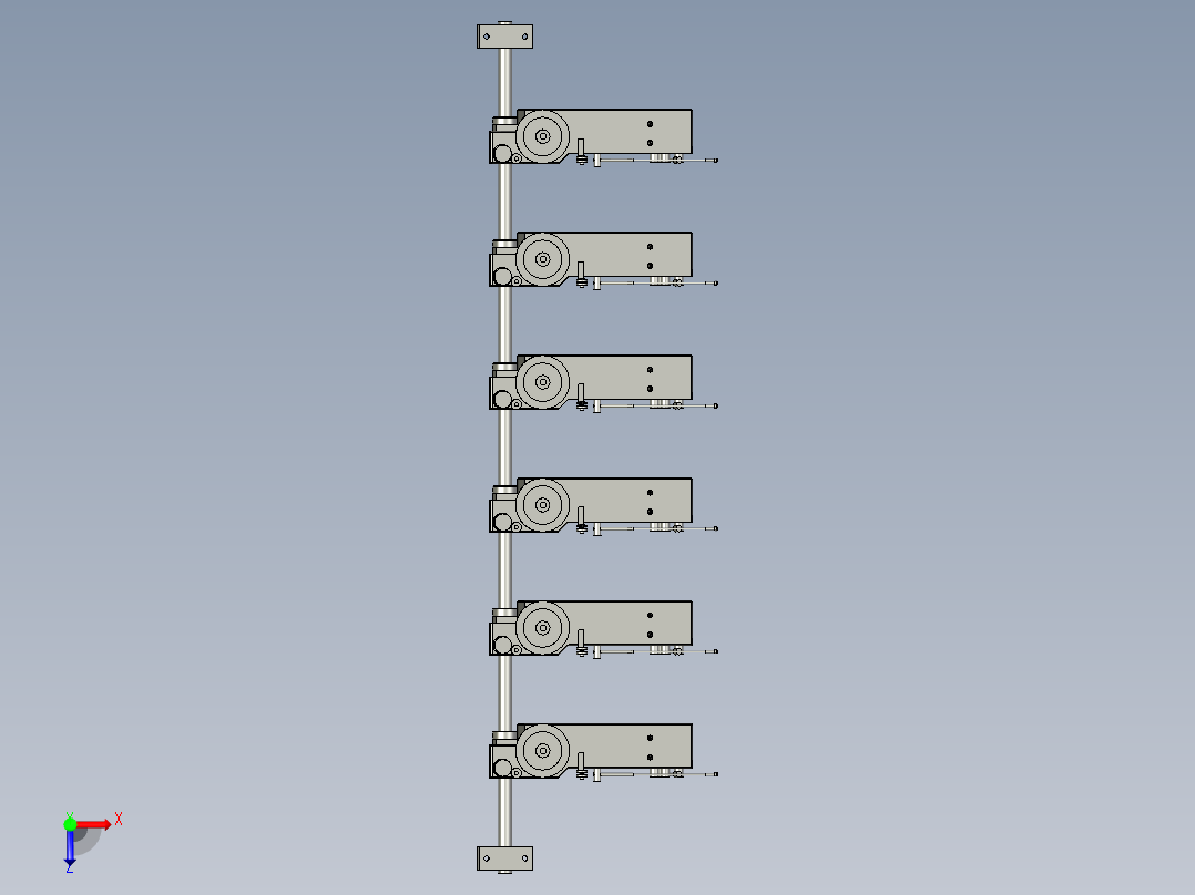S06-G01-1000六轴机张力器装配俯视图