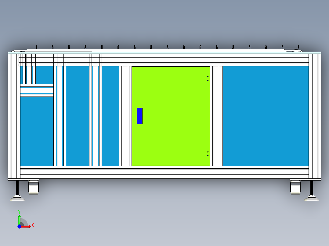 多工位输送设备设计前视图