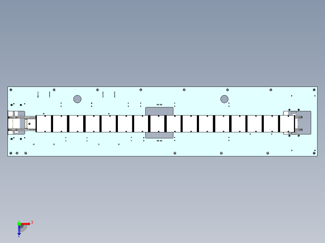 多工位输送设备设计俯视图
