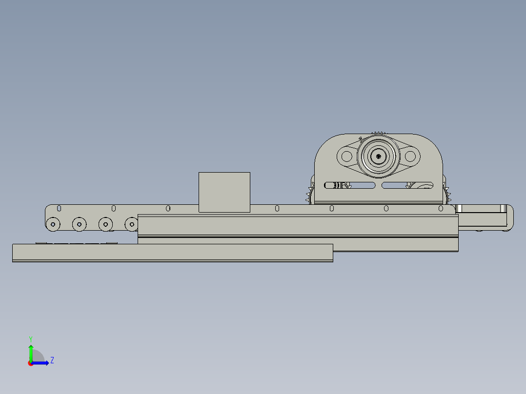 K移叉机改造装配体1左视图