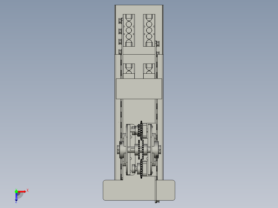 K移叉机改造装配体1俯视图