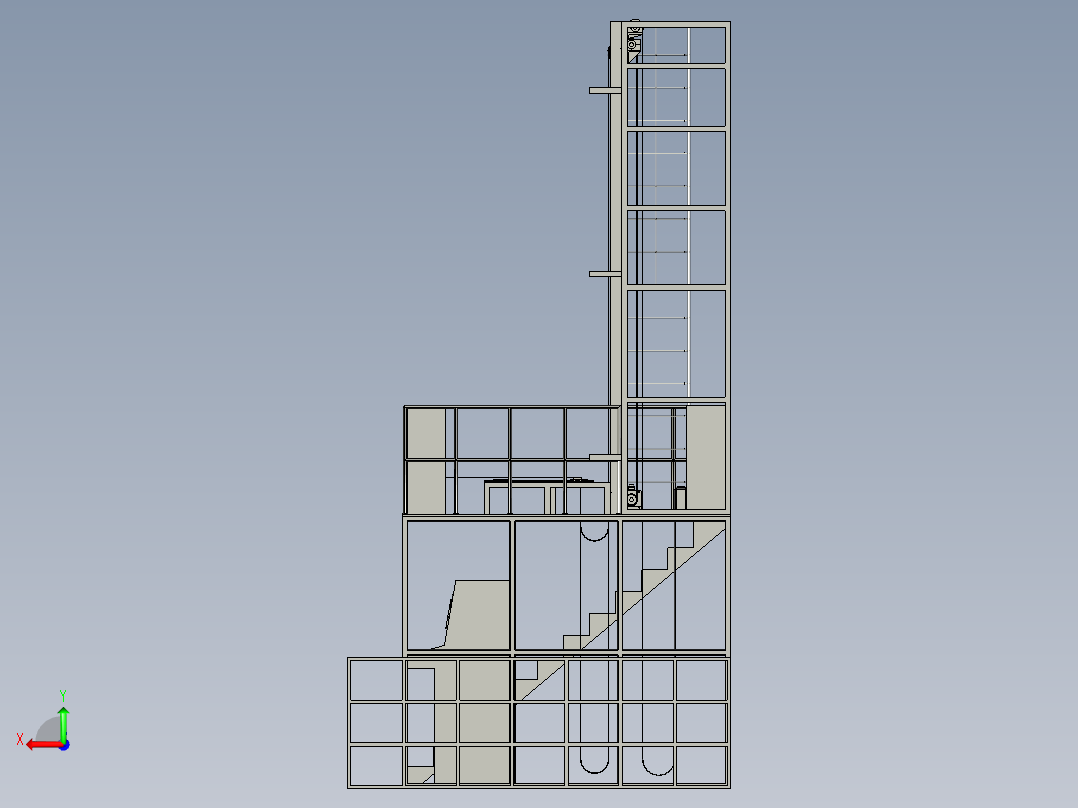扁型电梯电缆寿命试验的带电检测装置后视图