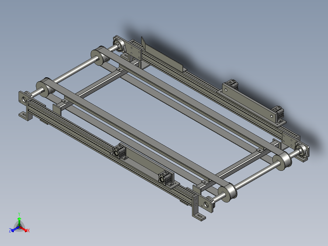 送料输送机-51--横置-正等轴测图