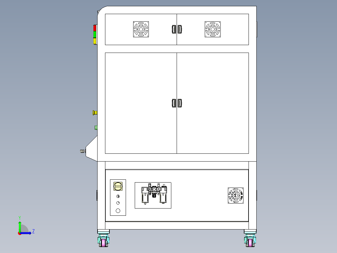 单机版锁螺丝机左视图