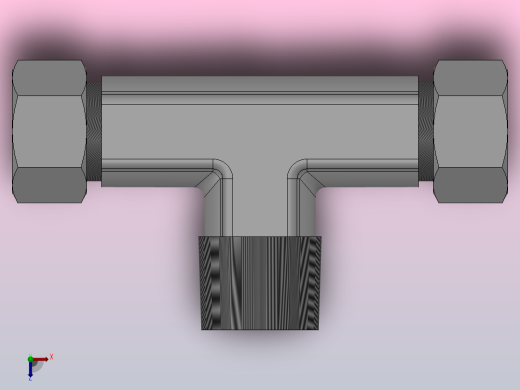 IKT 卡套螺纹正三通接头_IKT04-01俯视缩略图