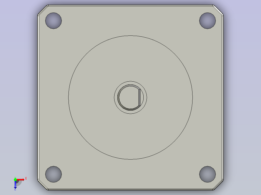 57x57x45步进电机21俯视图
