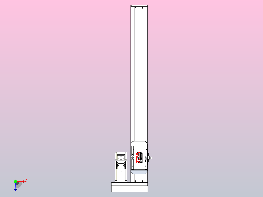 滚珠丝杠直线轴带导轨全封闭TPA-HCR-50S-1210C-L380-ML-Y-P10-N3俯视图