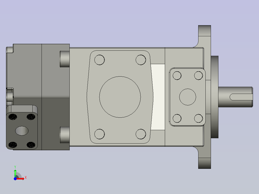 CQYB-E叶片泵-21V双泵YB-E63-25RAAB前视图