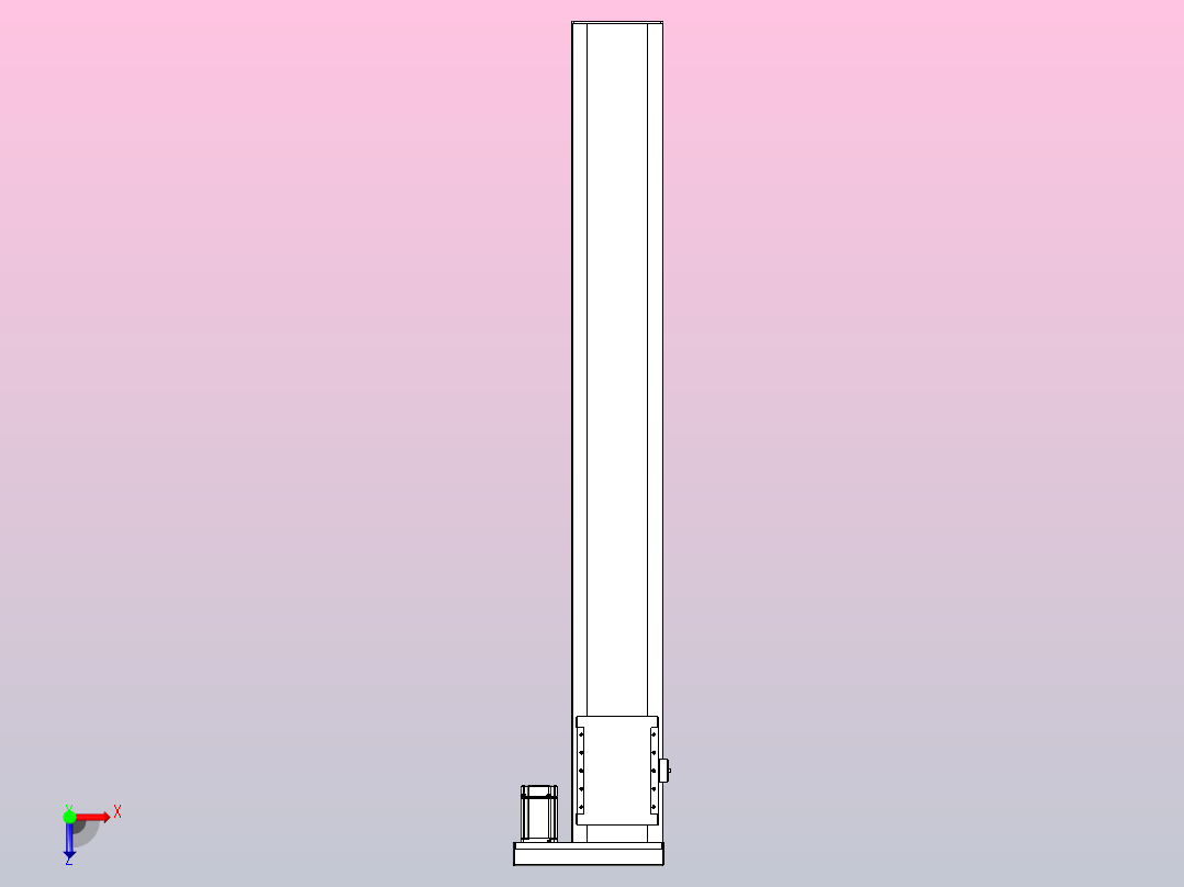 滚珠丝杠直线轴带导轨全封闭TPA-HCR-202D-2510C-L1500-ML-Y-P75-N3俯视图