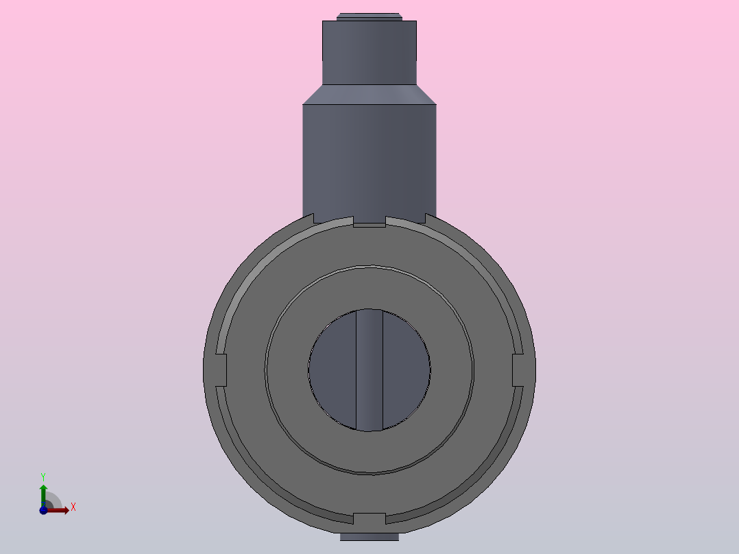 DDSX-04活接式手动蝶阀[DDSX-04-DN32]前视图
