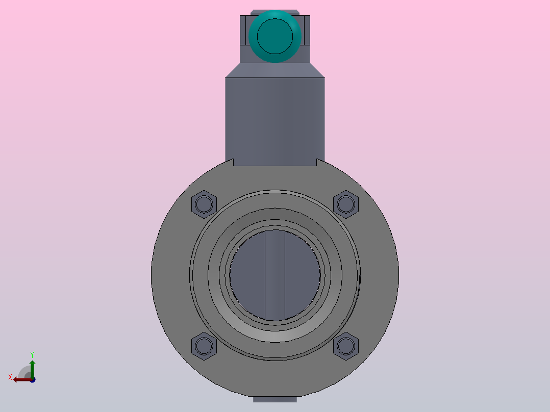 DDSX-04活接式手动蝶阀[DDSX-04-DN32]后视图