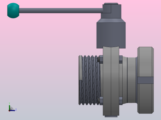 DDSX-04活接式手动蝶阀[DDSX-04-DN32]左视缩略图
