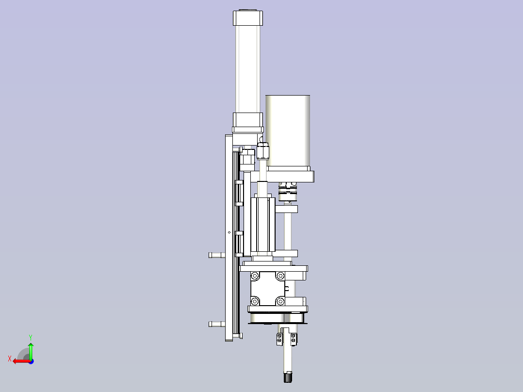 滚筒装配工具组件后视图