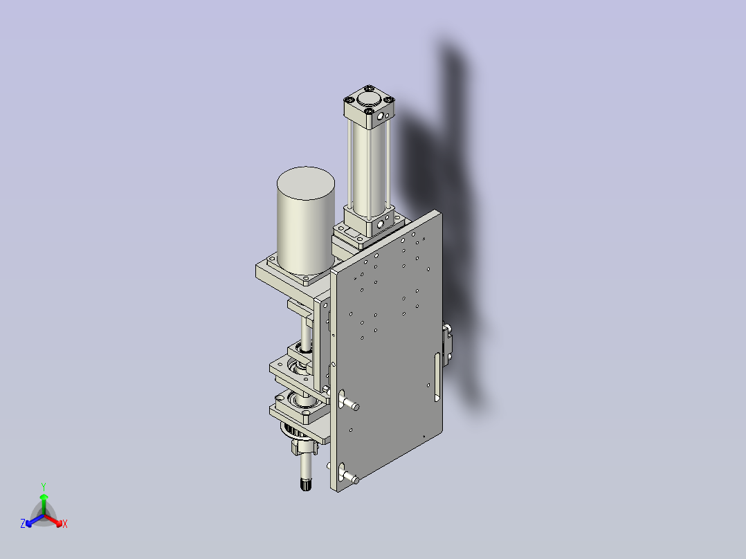 滚筒装配工具组件正等轴测图