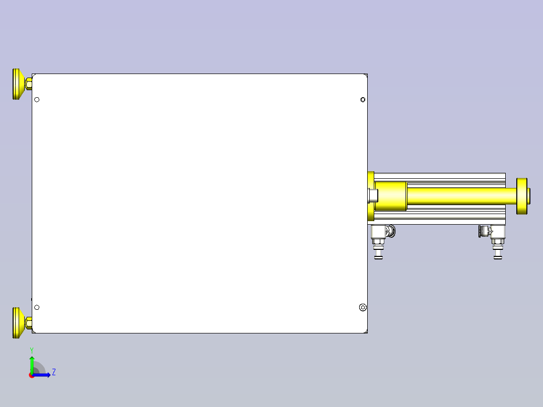 一种浇口剪钳机构左视图