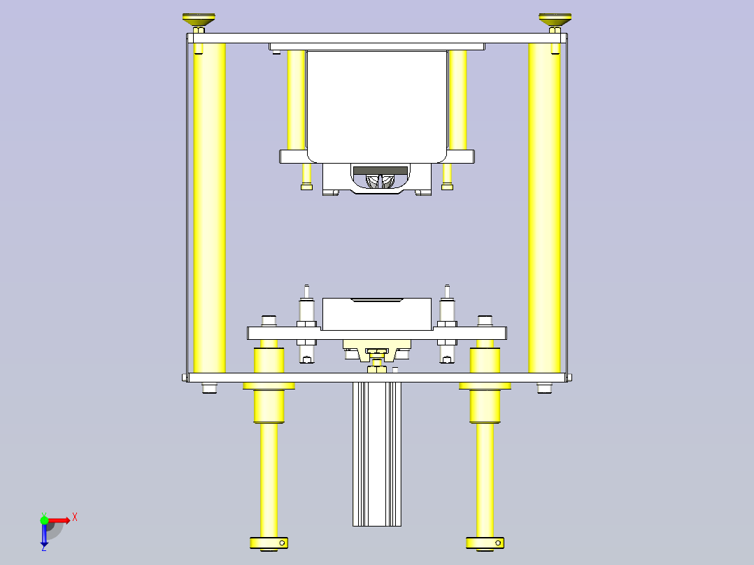 一种浇口剪钳机构俯视图