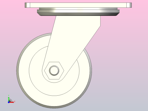 低重心重载型万向型脚轮[CAB75-N]前视缩略图