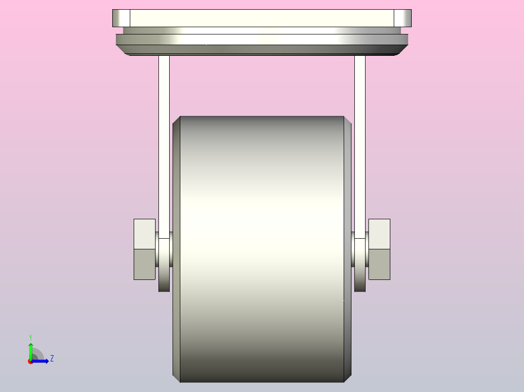 低重心重载型万向型脚轮[CAB75-N]左视图