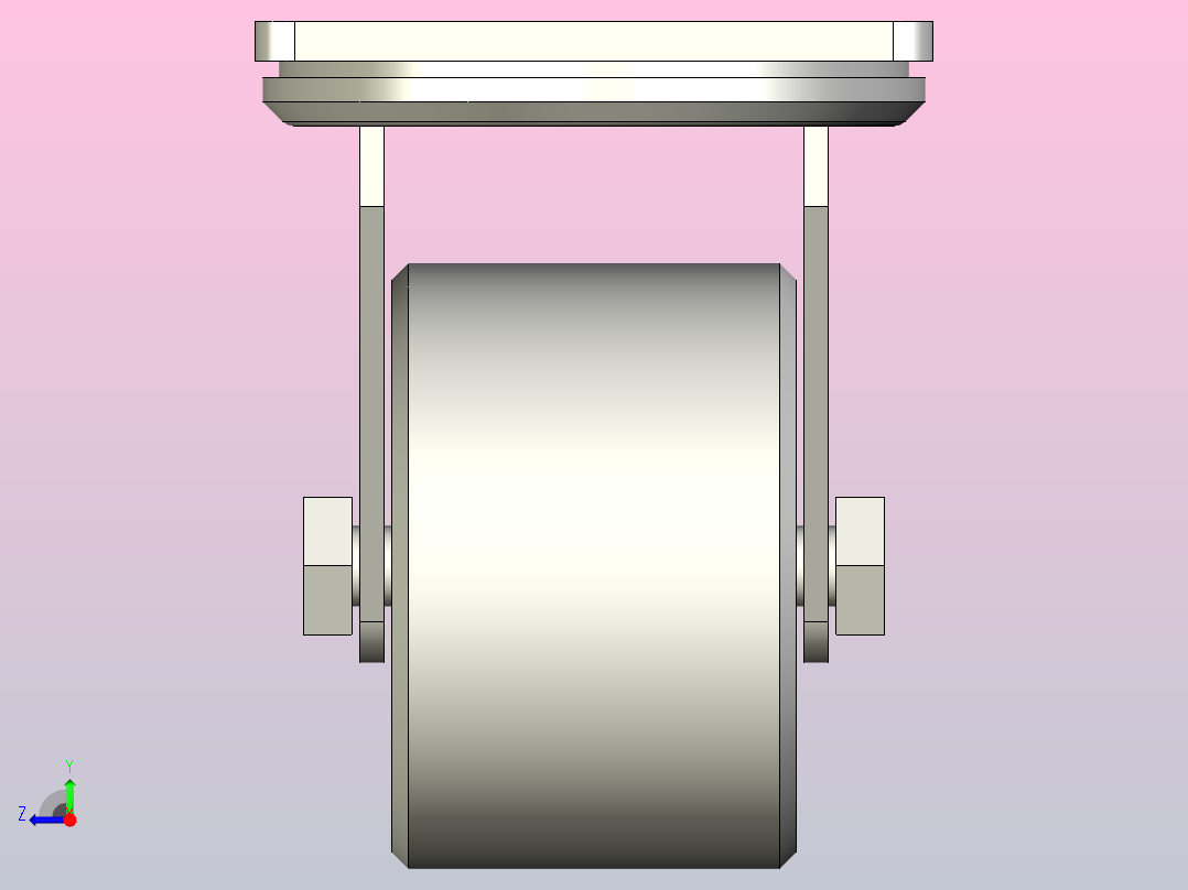 低重心重载型万向型脚轮[CAB75-N]右视图