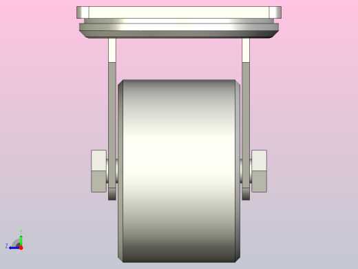 低重心重载型万向型脚轮[CAB75-N]右视缩略图