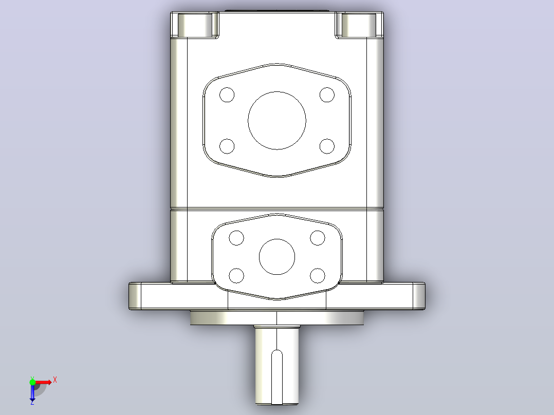 PV2R2法兰安装型油泵[PV2R2-26-F-RRR]俯视图