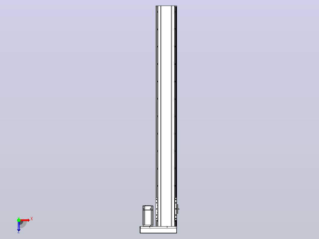 日规模组半封闭丝杆TPA-HNR-120D-1610C-L1050-ML-C-P40-N3俯视图