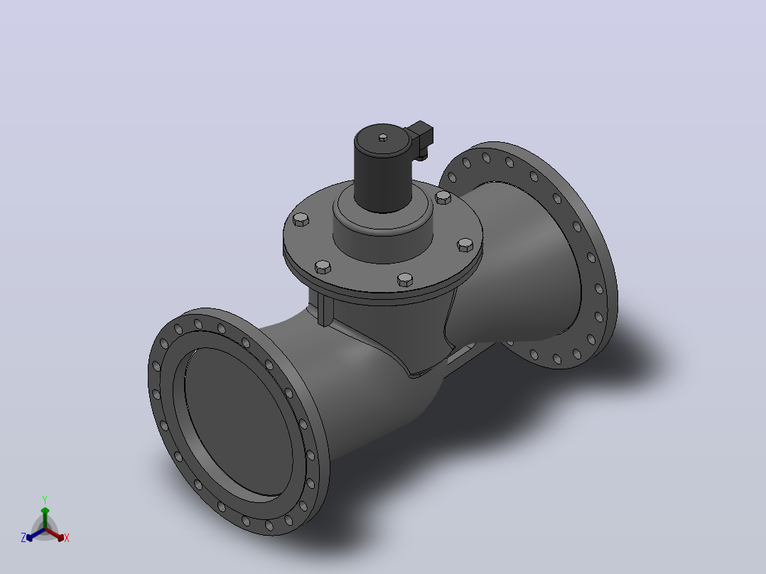 ZCZP型蒸汽电磁阀[ZCZP-1.6-F-B-K]通径500主视图