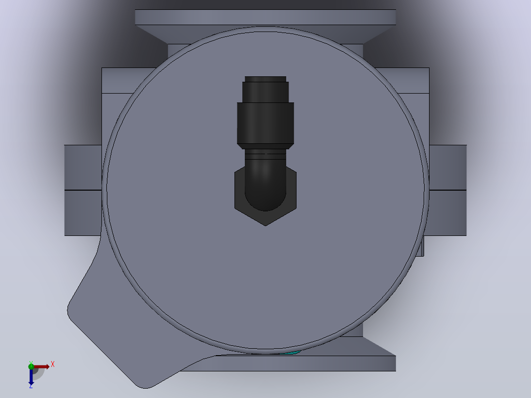 DDQX-07卡箍式气动蝶阀[DDQX-07-DN25]俯视图