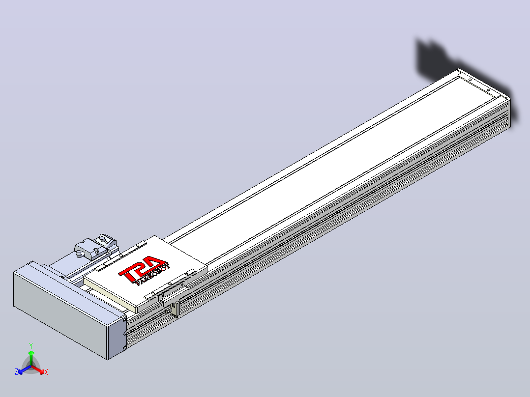 滚珠丝杠直线轴带导轨全封闭TPA-HCR-110D-1610C-L600-ML-Y-P40-N3主视图
