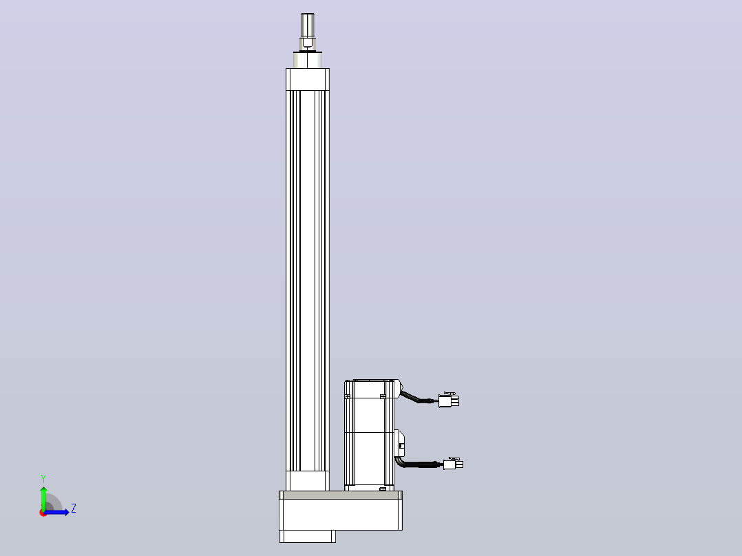 轻载电动缸TPA-ESR40-1210C-L350-MR-FB-W-P40-C3左视图