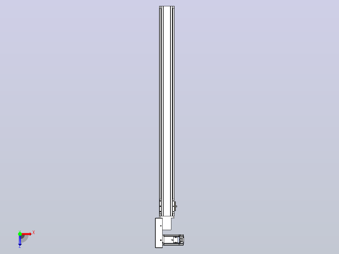 皮带直线轴半封闭可选导轨TPA-HNB-85S-90-L1000-ML-C-P20-N3俯视图