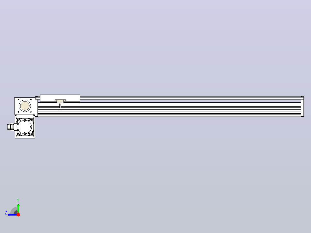 皮带直线轴半封闭可选导轨TPA-HNB-220D-176-L1150-LP-C-P1K-N3右视图