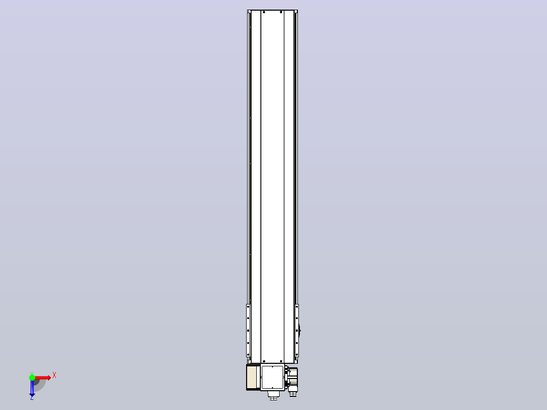 皮带直线轴半封闭可选导轨TPA-HNB-220D-176-L1150-LP-C-P1K-N3俯视图