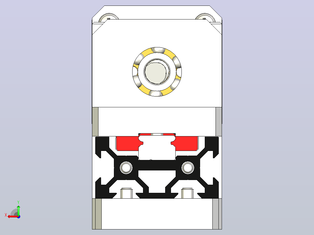 具有灵活行程的线性致动器后视图