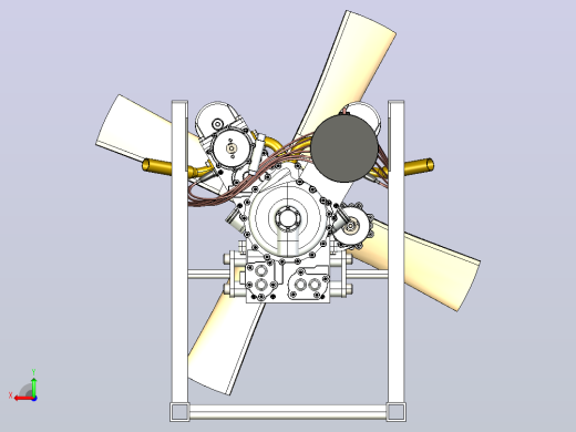 测试台上的Olsryd V12 Merlin发动机后视缩略图