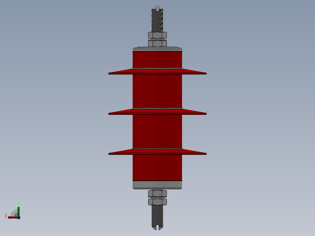 HY5WS-7.6╱30 HY5WS-10╱30配典型避雷器[HY5WS-10╱30]后视图