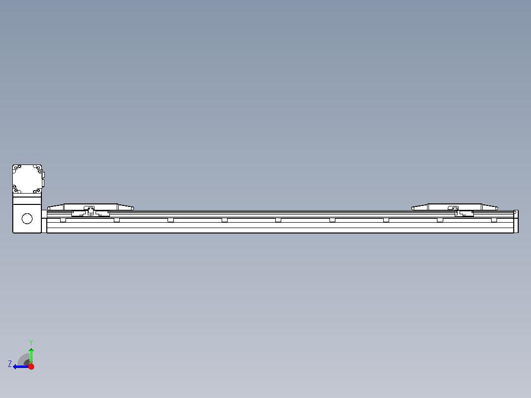 皮带直线轴双滑块型TPA-GCBS-150-P80-L375-LU-M75-N3右视图