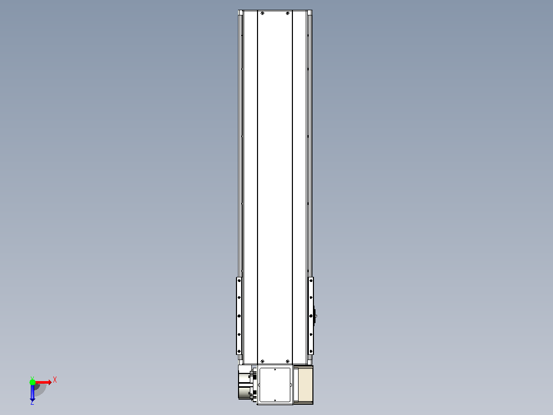 皮带直线轴半封闭可选导轨TPA-HNB-220D-176-L650-RP-C-P1K-N3俯视图