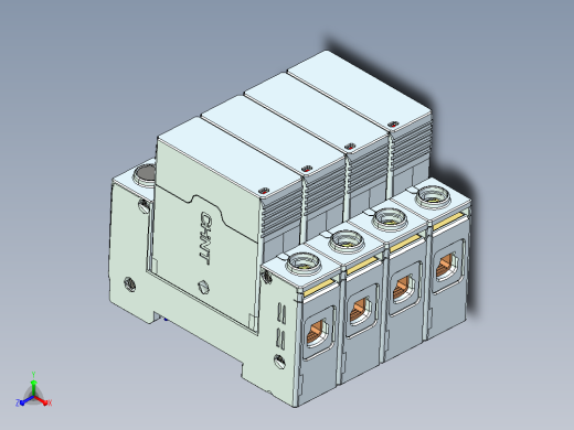 正泰电涌保护器NXU-Ⅱ 20kA_275V 4P正等轴测缩略图