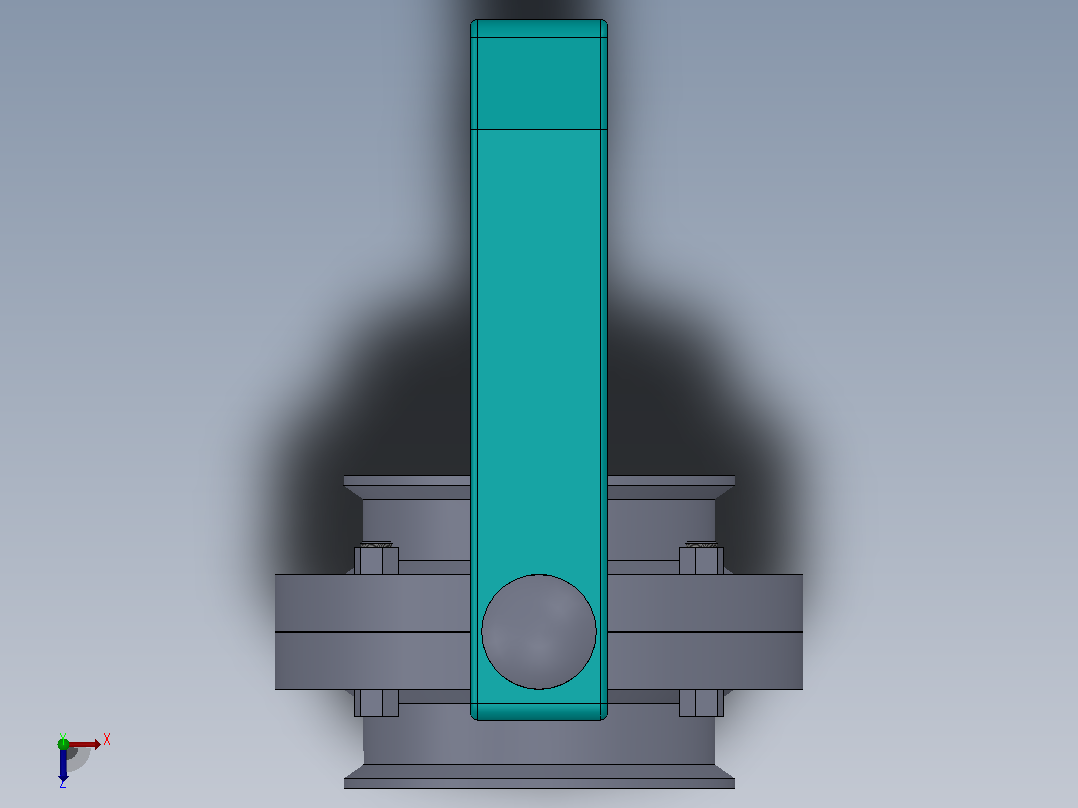 IDSX-07卡箍式手动蝶阀[IDSX-07-3.5s]俯视图