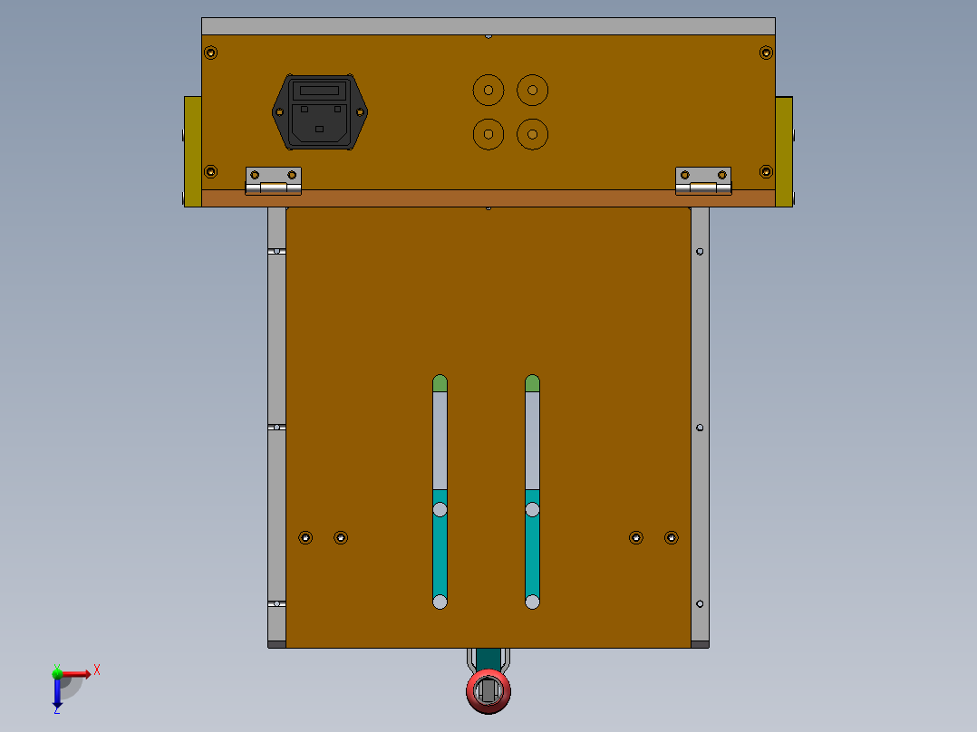 功能性顶针测试治具sw17可编辑俯视图