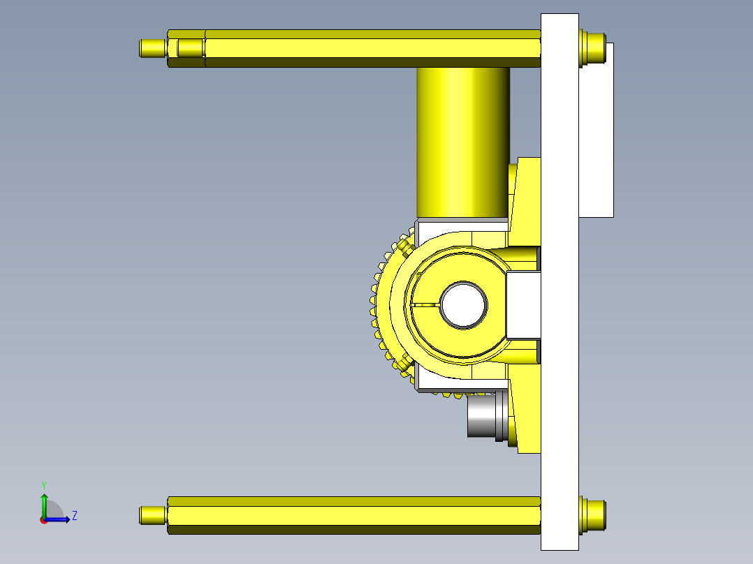 手动定心机构左视图