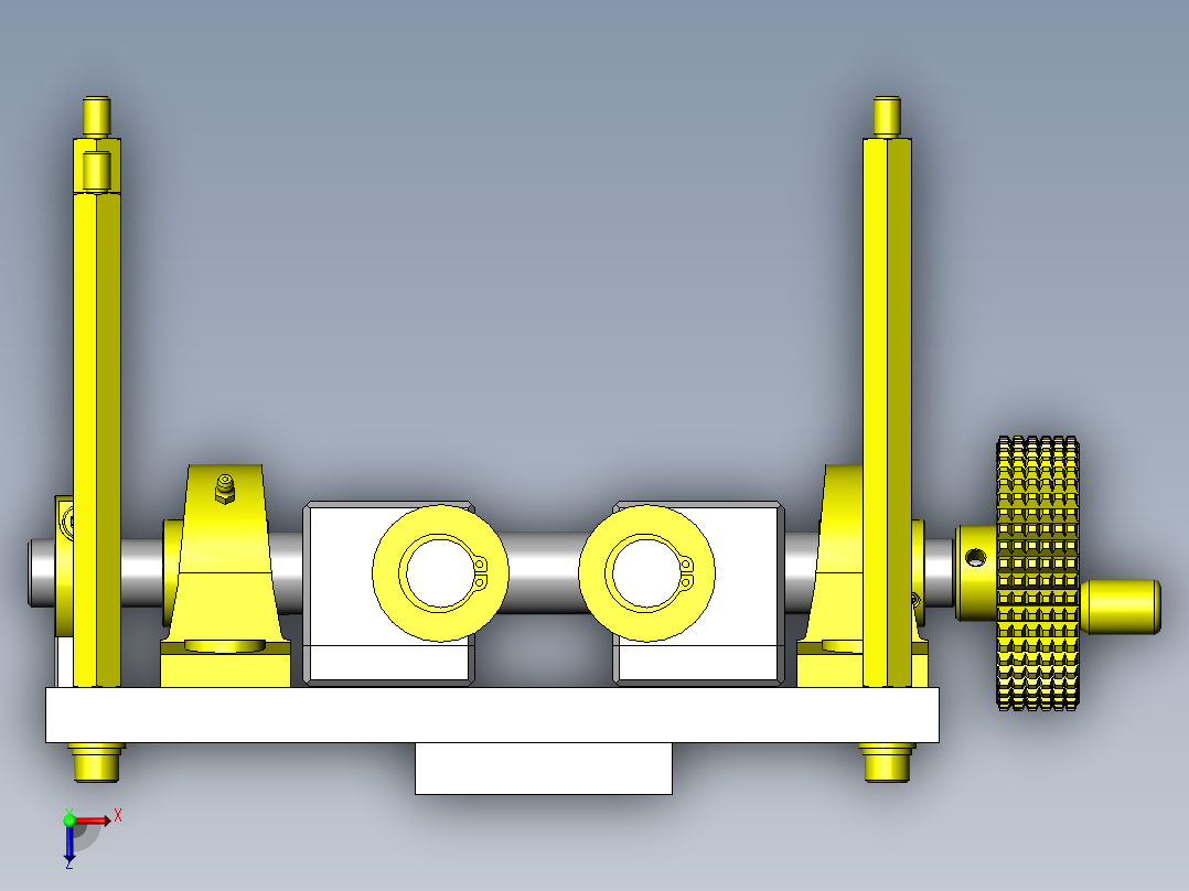 手动定心机构俯视图